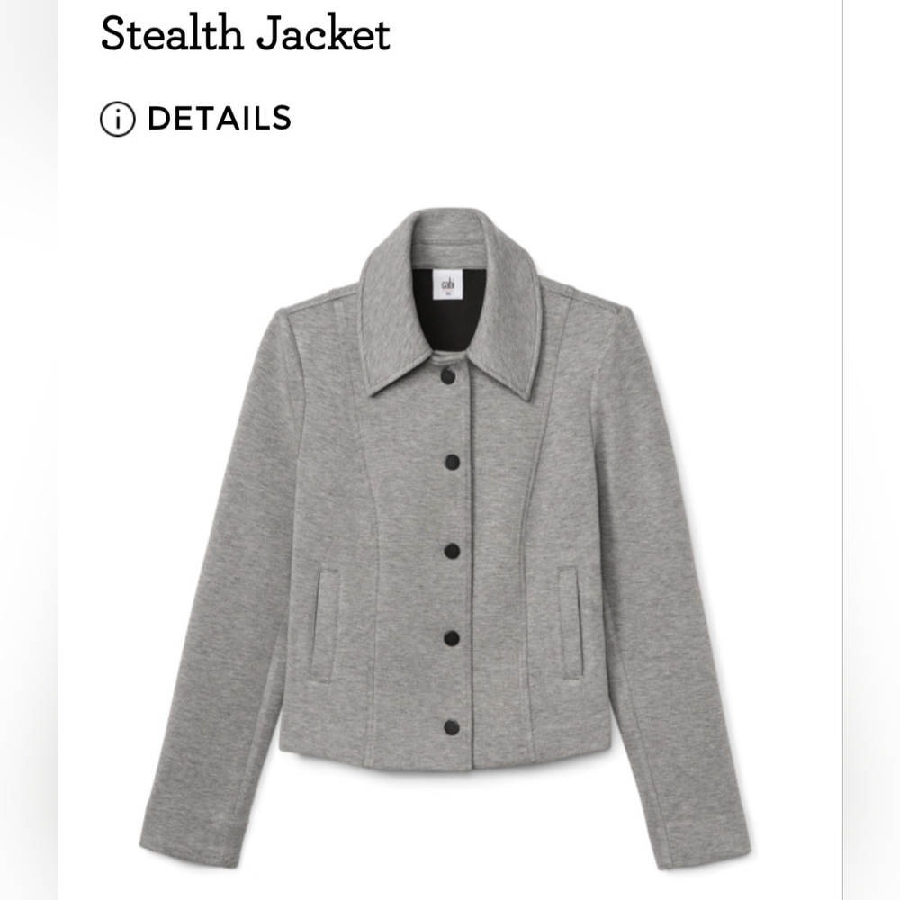 CAbi Stealth Jacket, Gray Women's Size XL